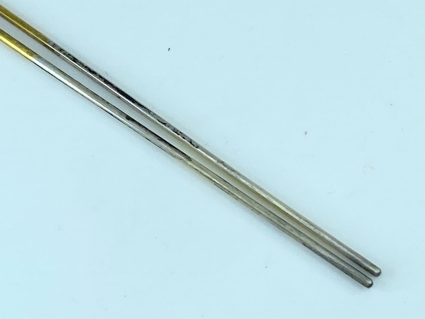Kanzashi kimono Hair stick Metalwork Hairpin Silver Ivy Meiji 5 7/8" 13g GS394