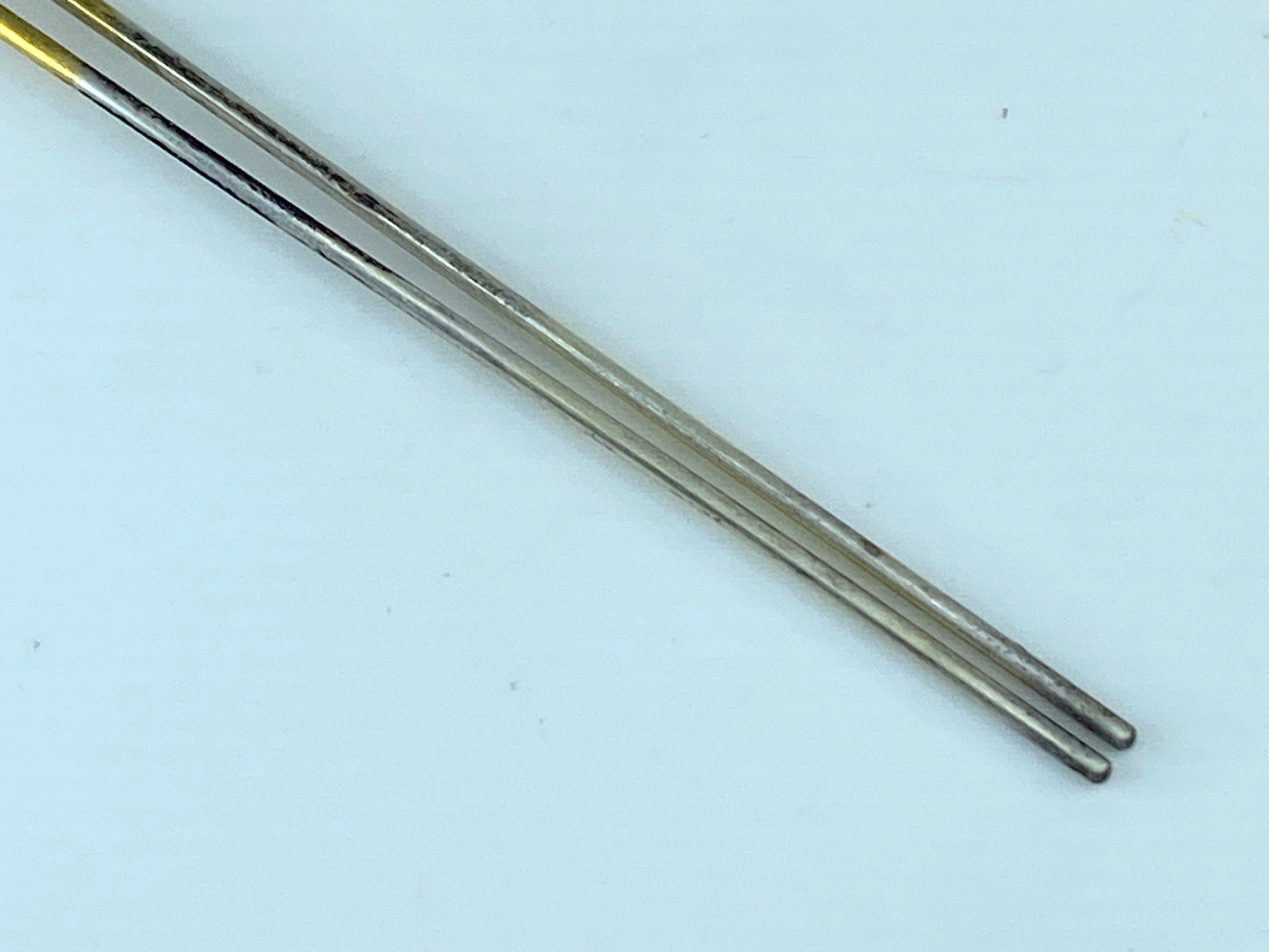 Kanzashi kimono Hair stick Metalwork Hairpin Silver Ivy Meiji 5 7/8" 13g GS394