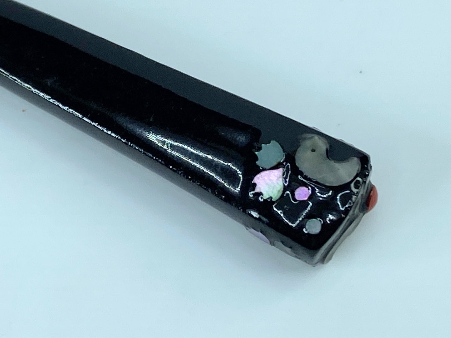 Mid age Kanzashi kimono Hair stick , Mother-Of-Pearl, Silver, Gold Wire GS395