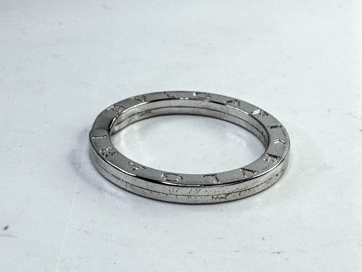 New old stock Bvlgari B.zero1 Sterling Silver Keyring 33.5mm Key Holder SS336