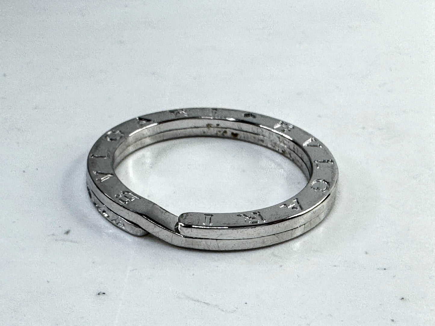 New old stock Bvlgari B.zero1 Sterling Silver Keyring 33.5mm Key Holder SS336