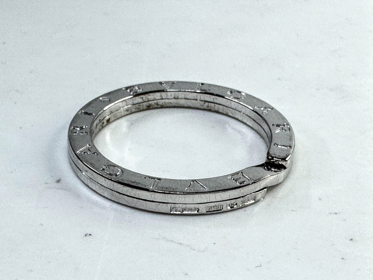 Vintage Bvlgari B.zero1 Sterling Silver Keyring 33.5mm Key Holder SS335
