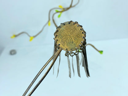 Early century Japanese Bira Kanzashi Geisha Maiko Flyer Hair pin 6 5/8" GS397