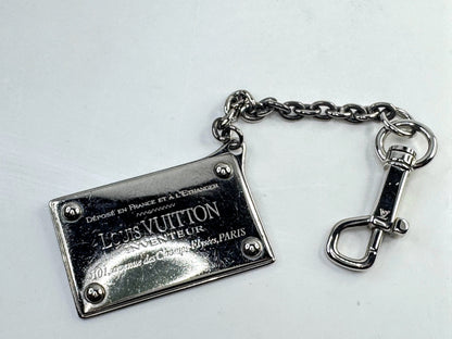 Vintage Louis Vuitton Inventeur Trunk Plaque Bag Charm Keychain SS338