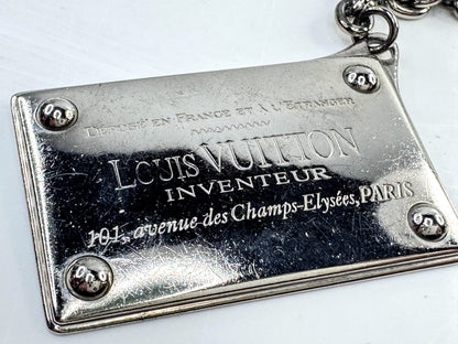 Vintage Louis Vuitton Inventeur Trunk Plaque Bag Charm Keychain SS338