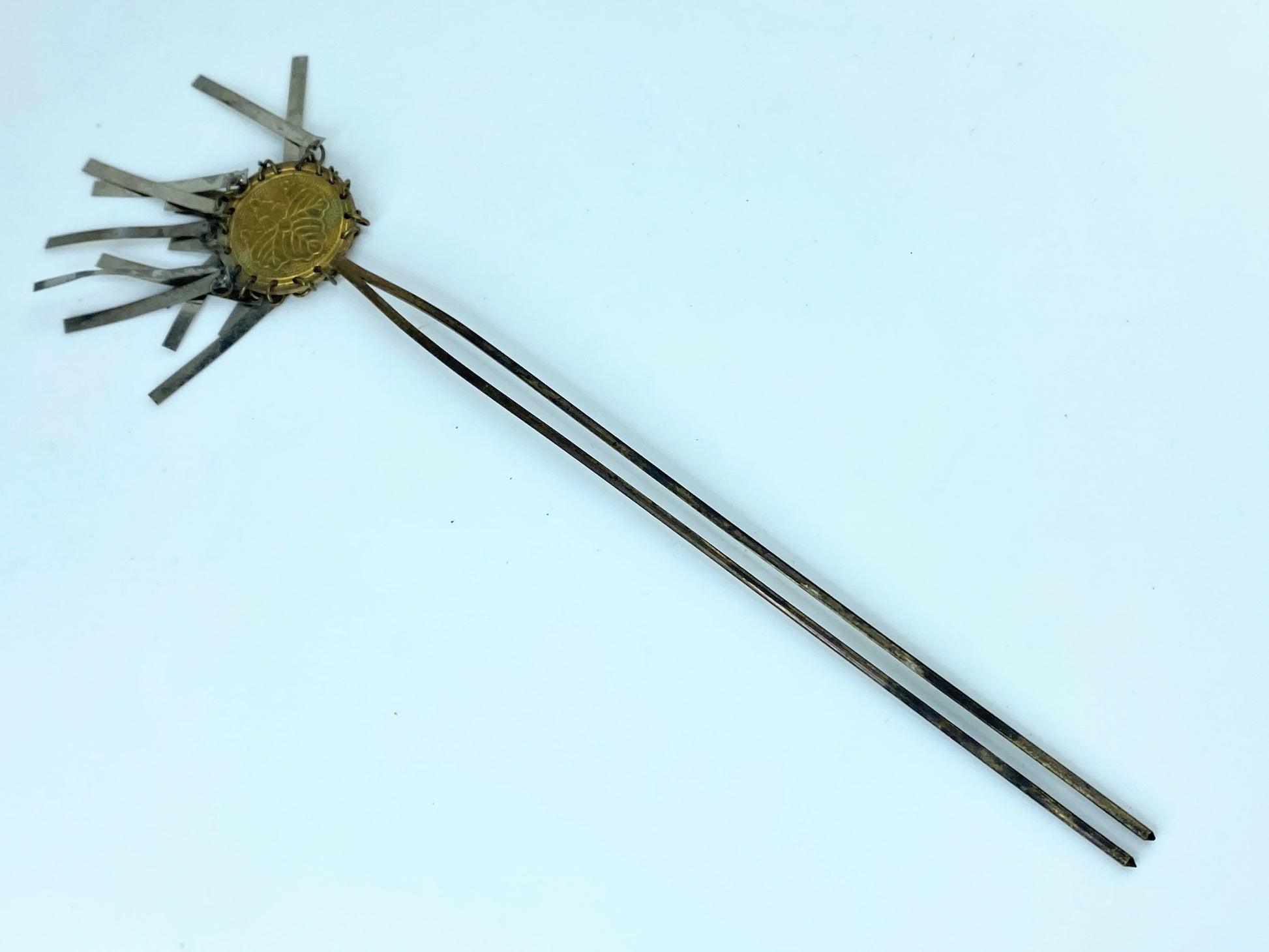 Early century Japanese Bira Kanzashi Geisha Maiko Flyer Hair pin 6 5/8" GS397