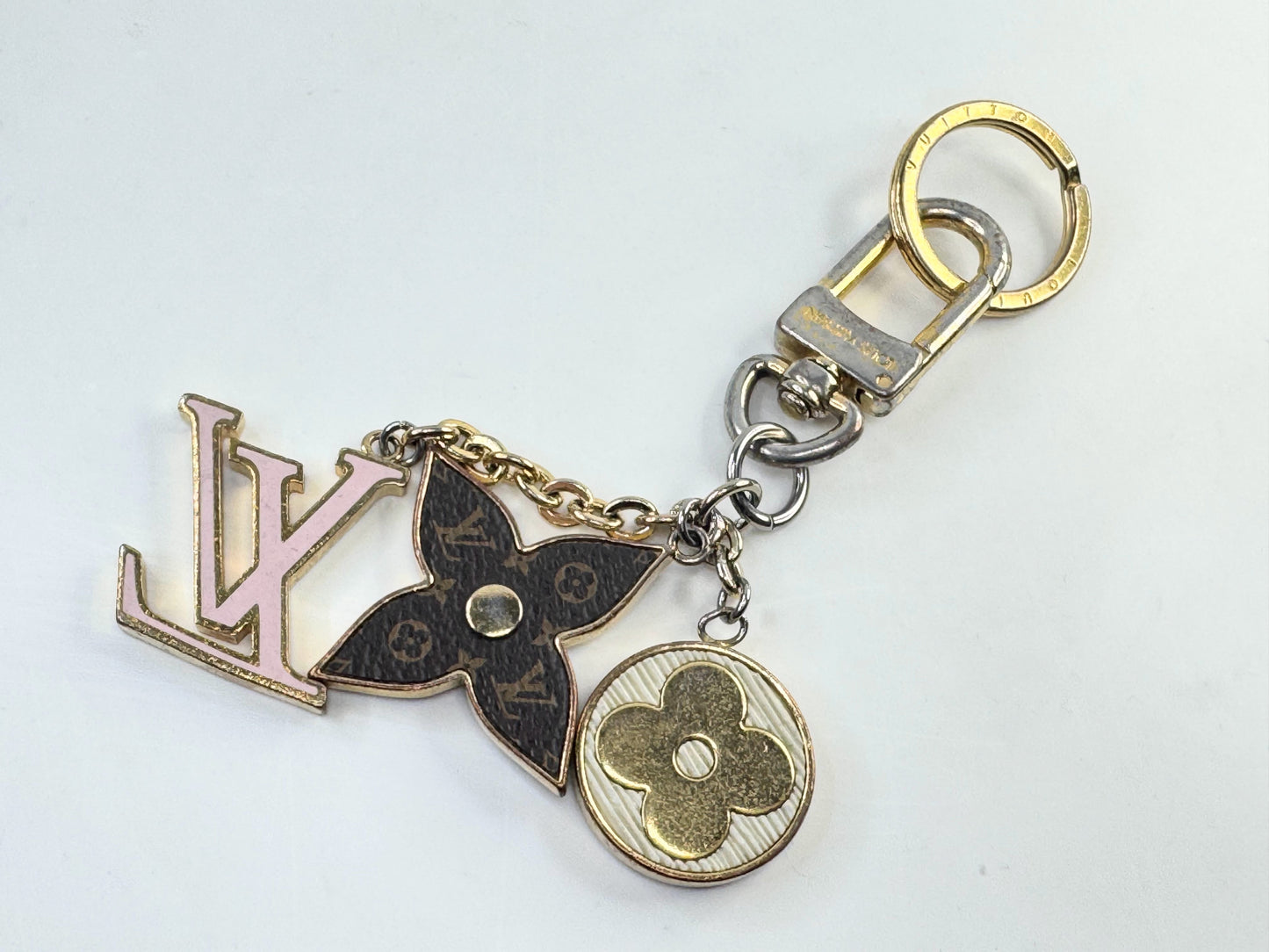 Vintage Louis Vuitton Fleur De Monogram Bag Charm Key Chain SS341