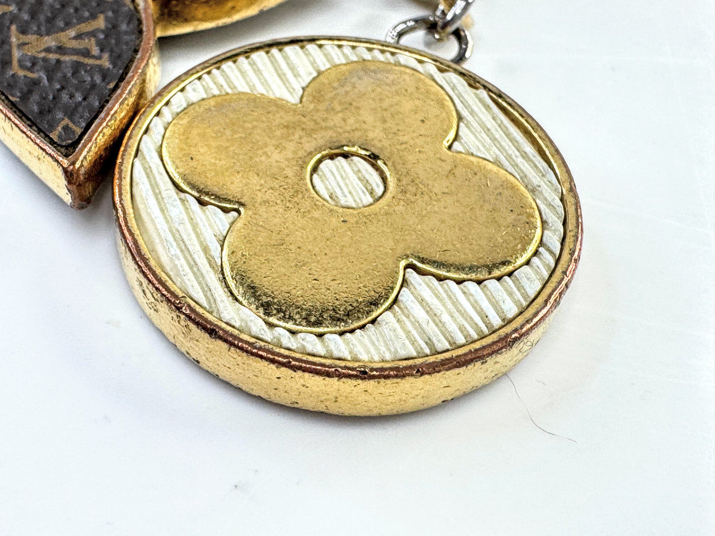 Vintage Louis Vuitton Fleur De Monogram Bag Charm Key Chain SS341