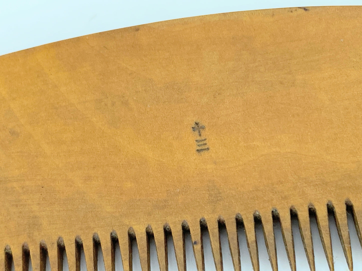 Antique Japan handmade Fine Tooth Tokigushi Boxwood Comb with hairstick GS519