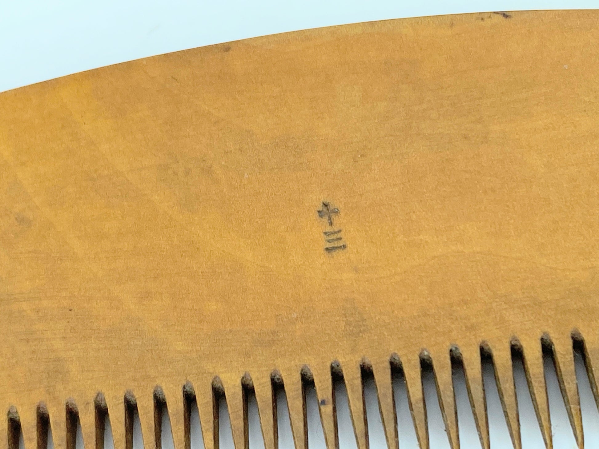 Antique Japan handmade Fine Tooth Tokigushi Boxwood Comb with hairstick GS519