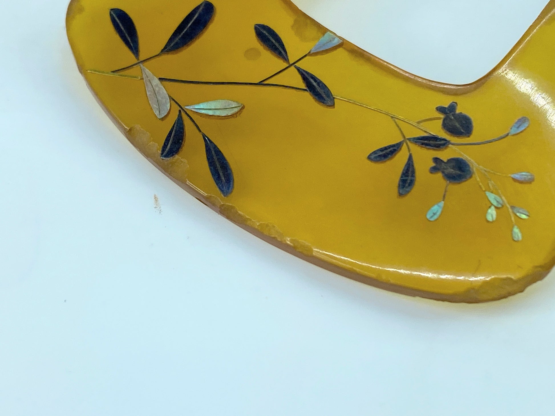 Vintage Japan resin hair fork MOP and hair stick ser GS400