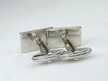 Authentic Dunhill silver gold tone Cufflink 8.8g JR9505