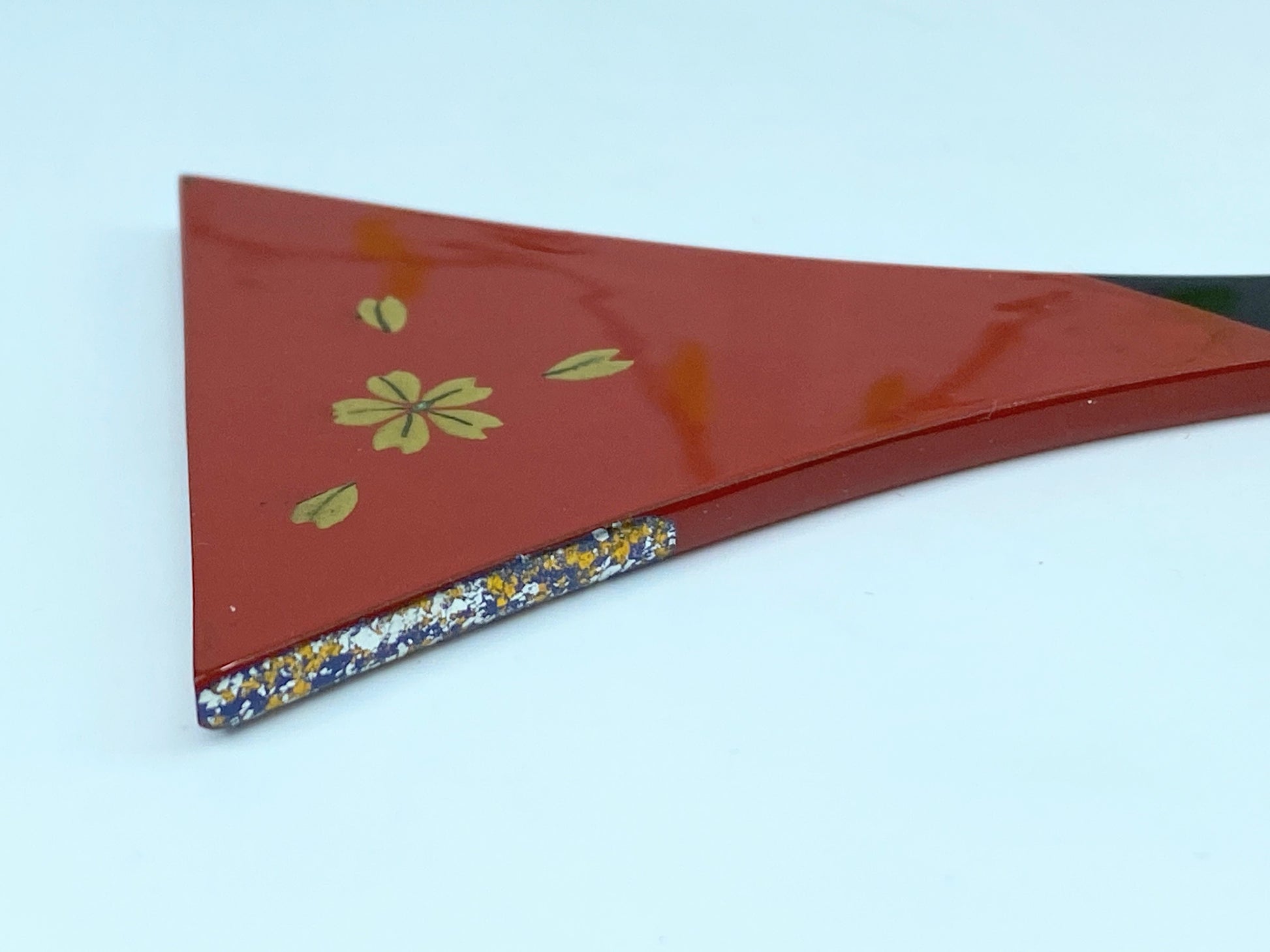 Kanzashi Kimono Hair stick Lacquered Hairpin, Silver Gold Cloud flower 6" GS402