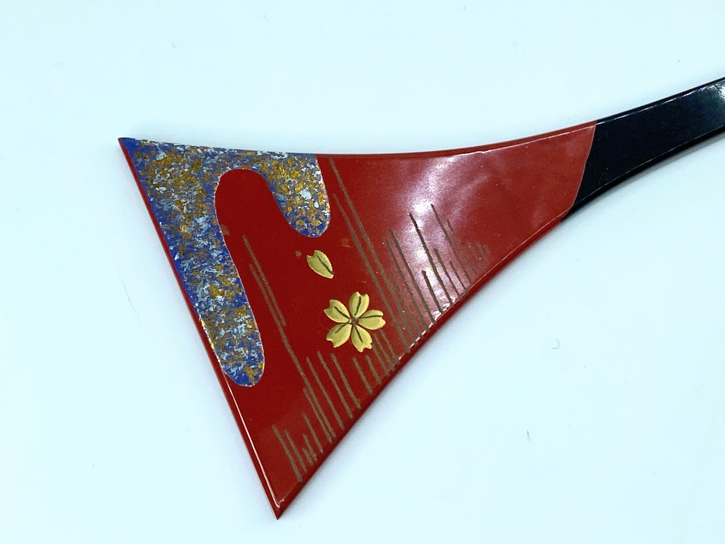 Kanzashi Kimono Hair stick Lacquered Hairpin, Silver Gold Cloud flower 6" GS402