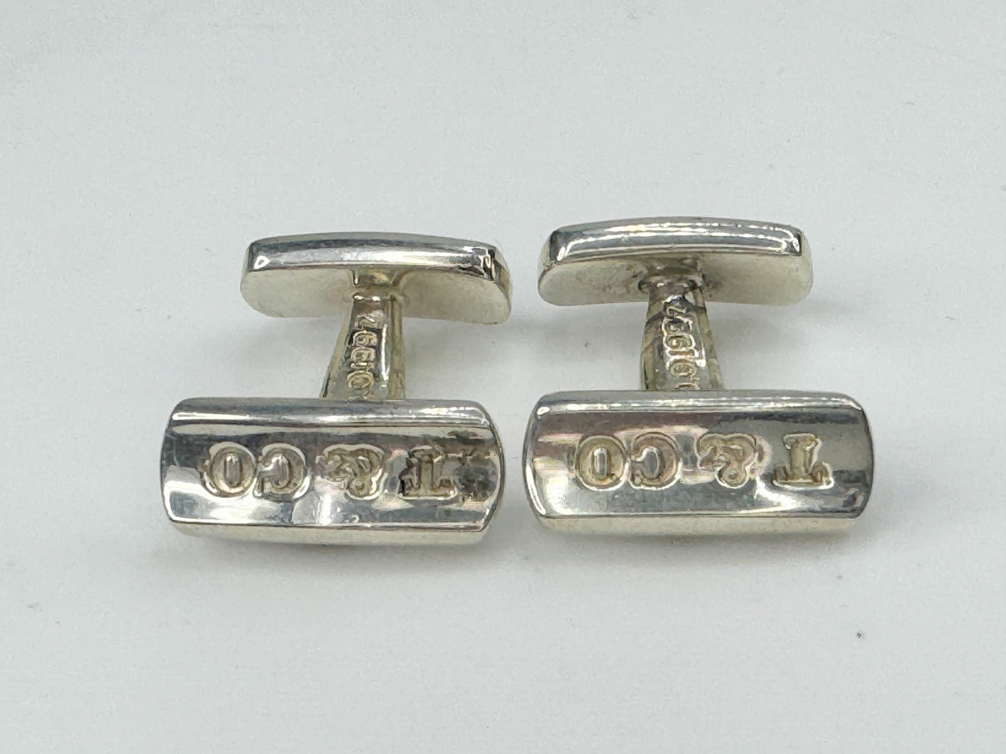 Tiffany & Co 1837 cufflinks - sterling silver w/pouch JR9454