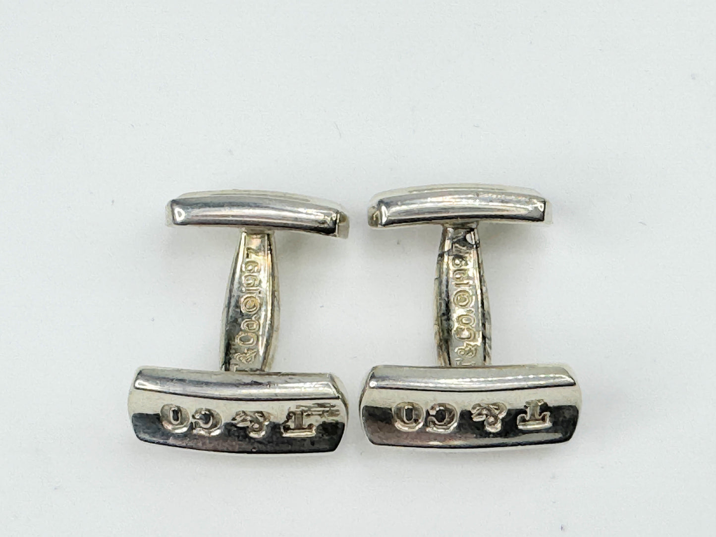 Tiffany & Co 1837 cufflinks - sterling silver w/pouch JR9454