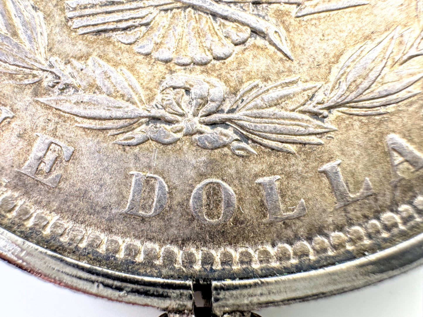 Vintage 1889 Morgan Silver Dollar Coin Pendant Necklace 29.7g SS346