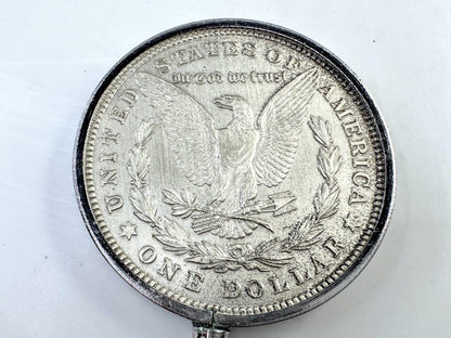 Vintage Swank Genuine 1921 Morgan Silver Dollar Keychain with Box SS347