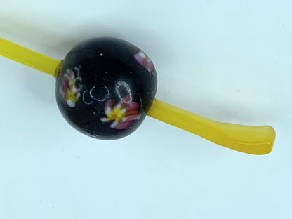 Japanese Tama Kanzashi 150mm Blacken Painted in vermilion Hair ornament GS521