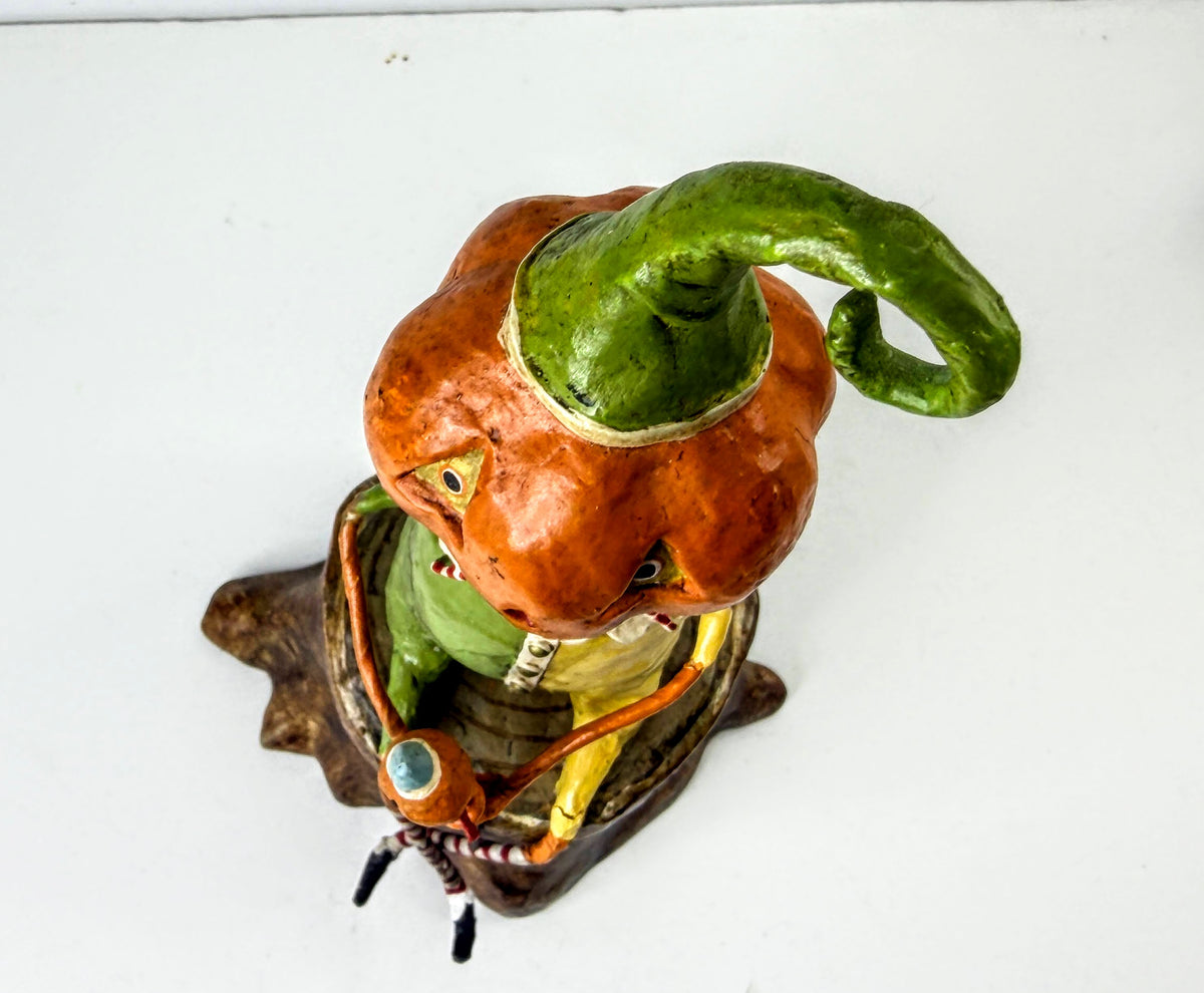 Lori Mitchell Curly Jack Retired Pumpkin Halloween Figurine A1288