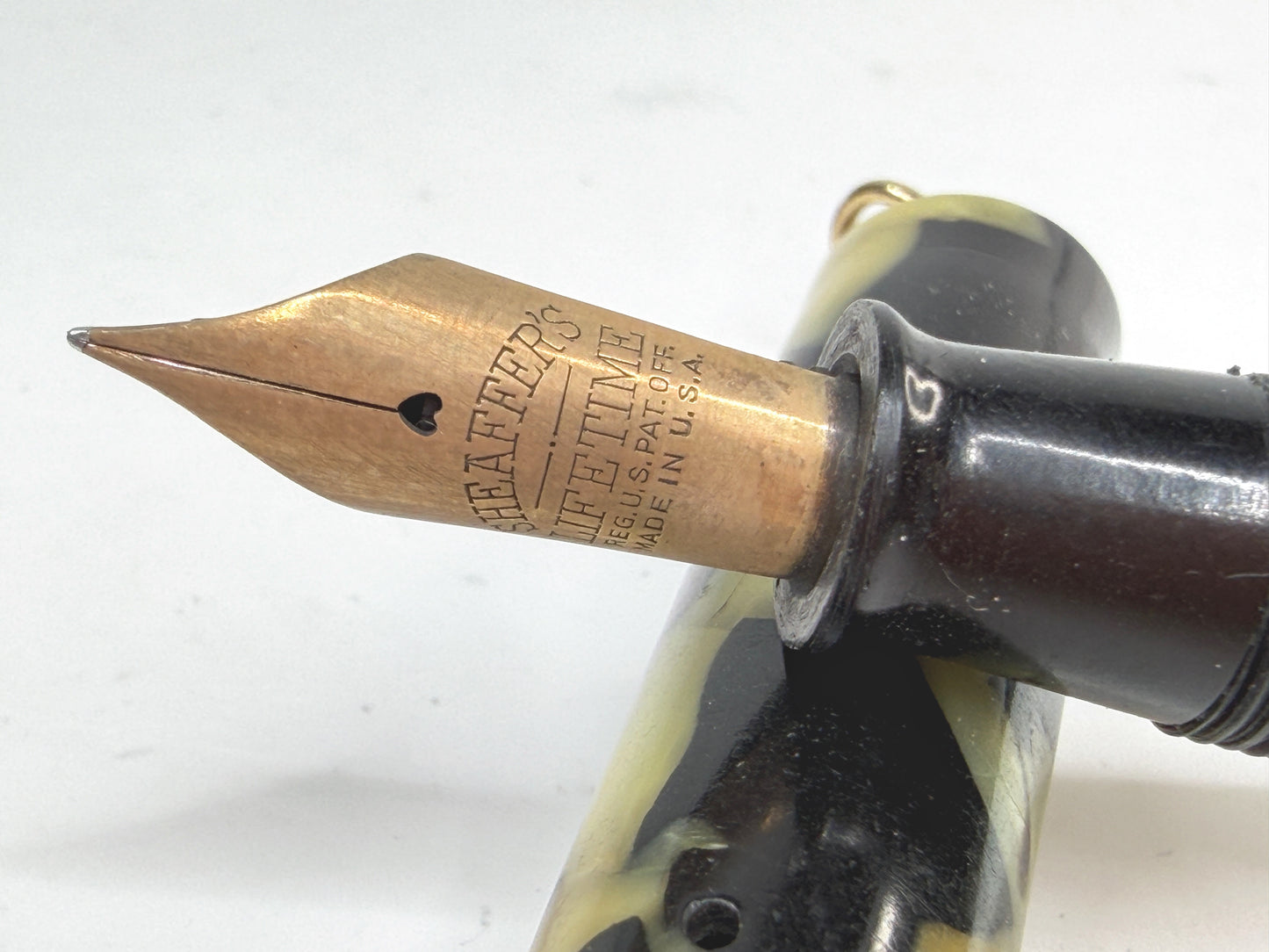 Vintage Sheaffer Lifetime 14K Fountain Pen Lever Fill Celluloid SS289