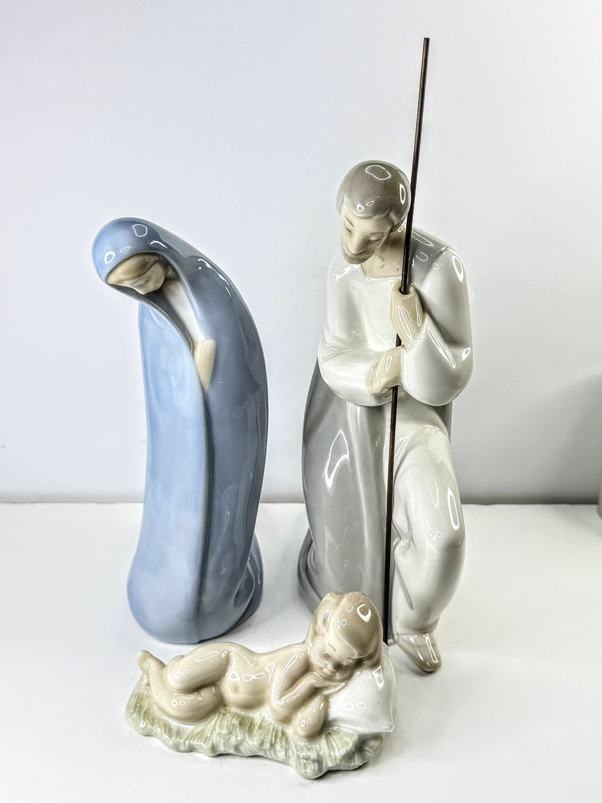 Lladró Holy Family Nativity Mary Joseph Baby Jesus Retired 3pc Set Mint A1291
