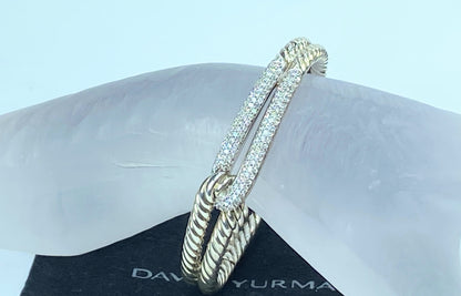 David Yurman Sterling Labyrinth Single-Loop 0.87ct Diamond Bracelet