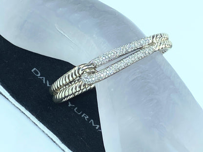 David Yurman Sterling Labyrinth Single-Loop 0.87ct Diamond Bracelet