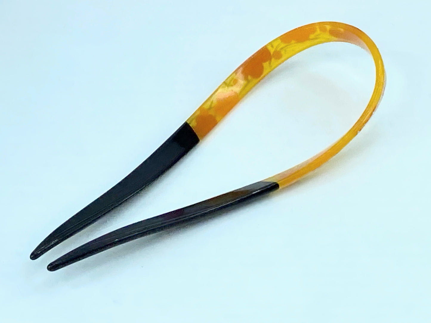 Vintage Japanese "Sakura" Floral Celluloid Loop kanzashi Hair Ornament GS498