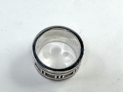 Vintage Tiffany & Co Atlas Sterling Silver Wide Band Ring JR1631