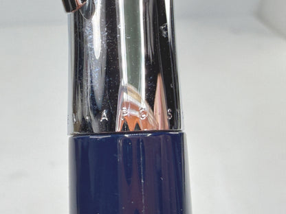 Rotring Fountain Pen Blue Resin Chrome Trim Fine Medium Nib PreOwned SS293