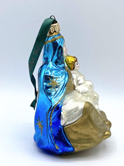 Kurt S. Adler Polonaise Hand Blown Glass Ornament Vatican Madonna and Child XN46