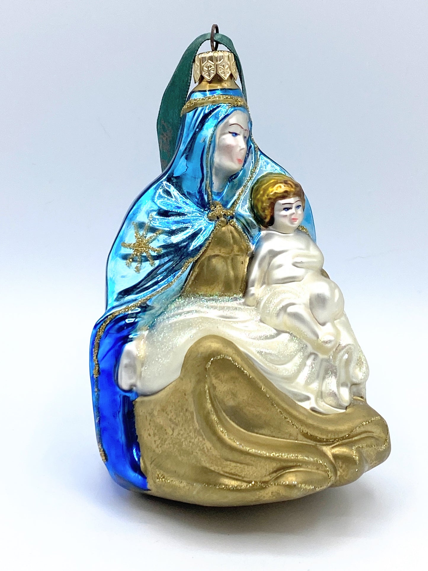 Kurt S. Adler Polonaise Hand Blown Glass Ornament Vatican Madonna and Child XN46