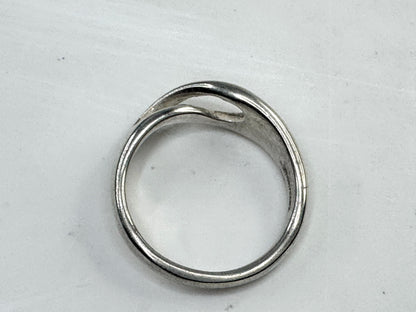 Vintage Tiffany & Co Sterling Silver Infinity LOVE Knot Ring Pouch s6.5 JR1632