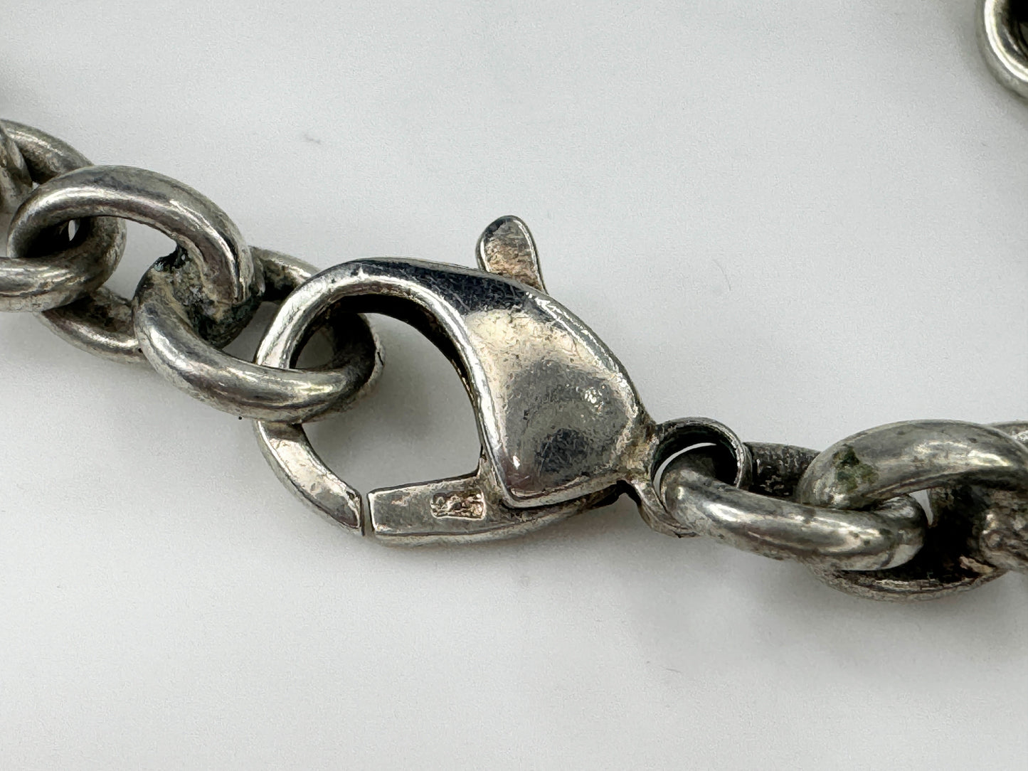 Sterling silver 3D numerical charm bracelet 21.5 gram 7.0" JR9464