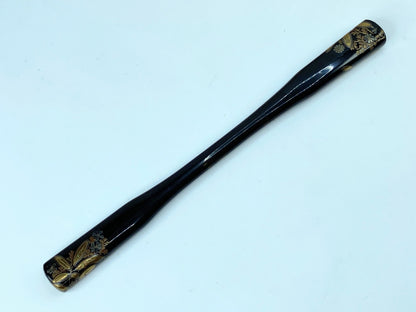 Japanese Lacquer Mother of Pearl Comb - Kingfisher Gold Makie 6.5" 13.5g GS501
