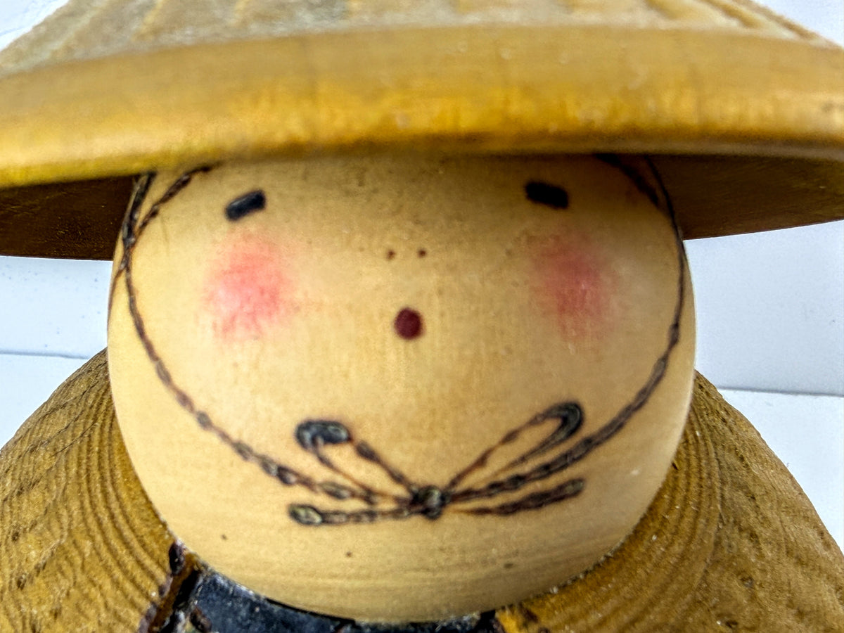 Sansaku Sekiguchi Michizure Fellow Traveler 関口三作 Sosaku Kokeshi Doll A1294