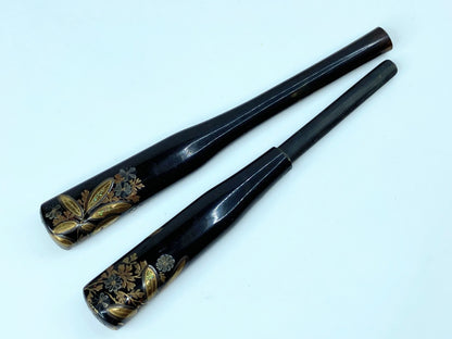 Japanese Lacquer Mother of Pearl Comb - Kingfisher Gold Makie 6.5" 13.5g GS501