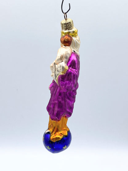 Christopher Radko Mary Jesus Mother Child Standing on World Stars Ornament XN48