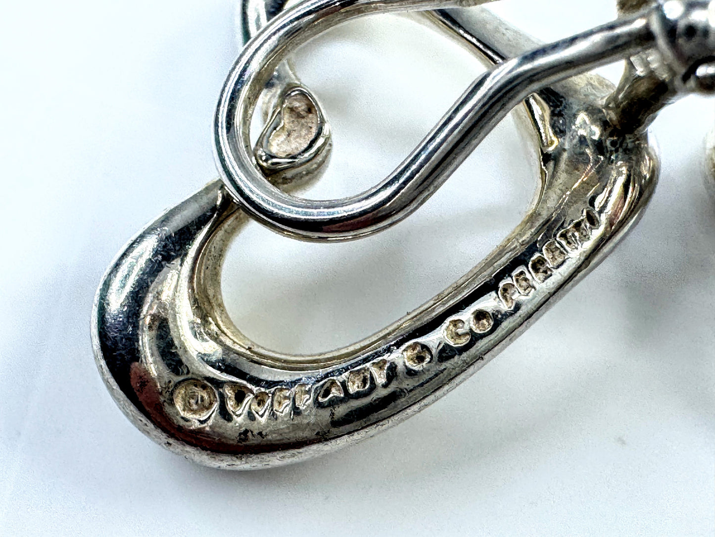 Vintage Tiffany & Co Elsa Peretti Open Heart Earrings Sterling Clip on JT1633