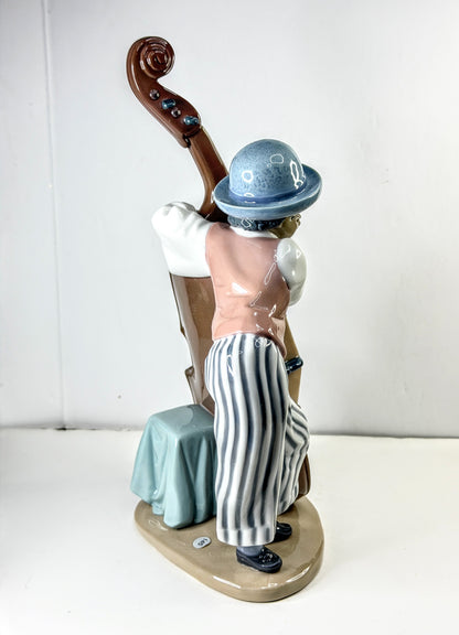 Lladro 5834 Jazz Bass Black Legacy Retired Musician Porcelain Figurine Box A1295