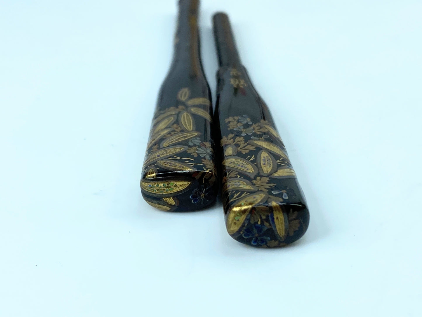 Japanese Lacquer Mother of Pearl Comb - Kingfisher Gold Makie 6.5" 13.5g GS501