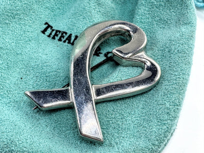 Vintage Tiffany & Co Paloma Picasso Loving Heart Brooch JR1634