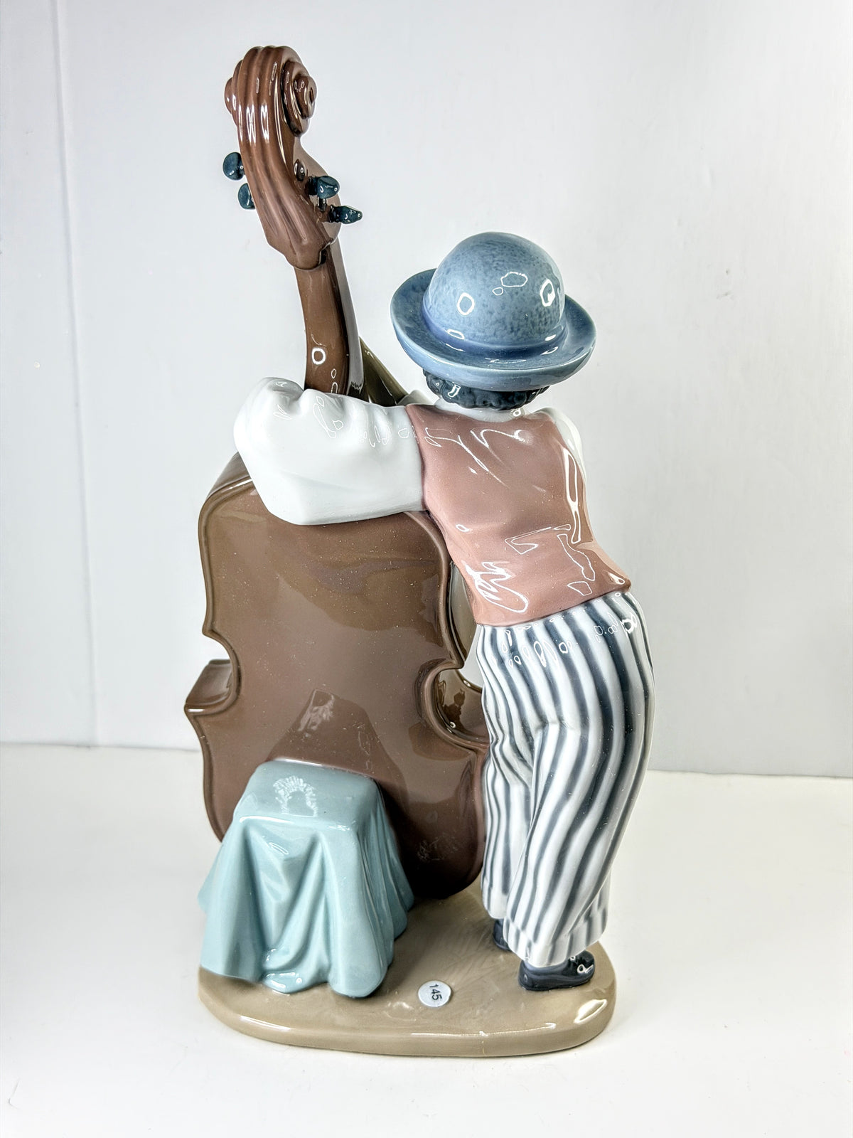Lladro 5834 Jazz Bass Black Legacy Retired Musician Porcelain Figurine Box A1295