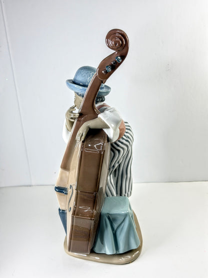 Lladro 5834 Jazz Bass Black Legacy Retired Musician Porcelain Figurine Box A1295