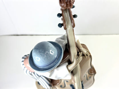 Lladro 5834 Jazz Bass Black Legacy Retired Musician Porcelain Figurine Box A1295