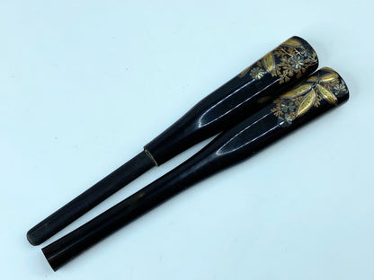 Japanese Lacquer Mother of Pearl Comb - Kingfisher Gold Makie 6.5" 13.5g GS501