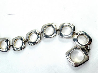 Vintage Tiffany & Co Sterling Silver Square Cushion Toggle Bracelet JR1636