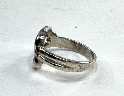 Vintage Tiffany & Co. Sterling Silver Elsa Peretti Open Heart Ring s6.5 JR1637