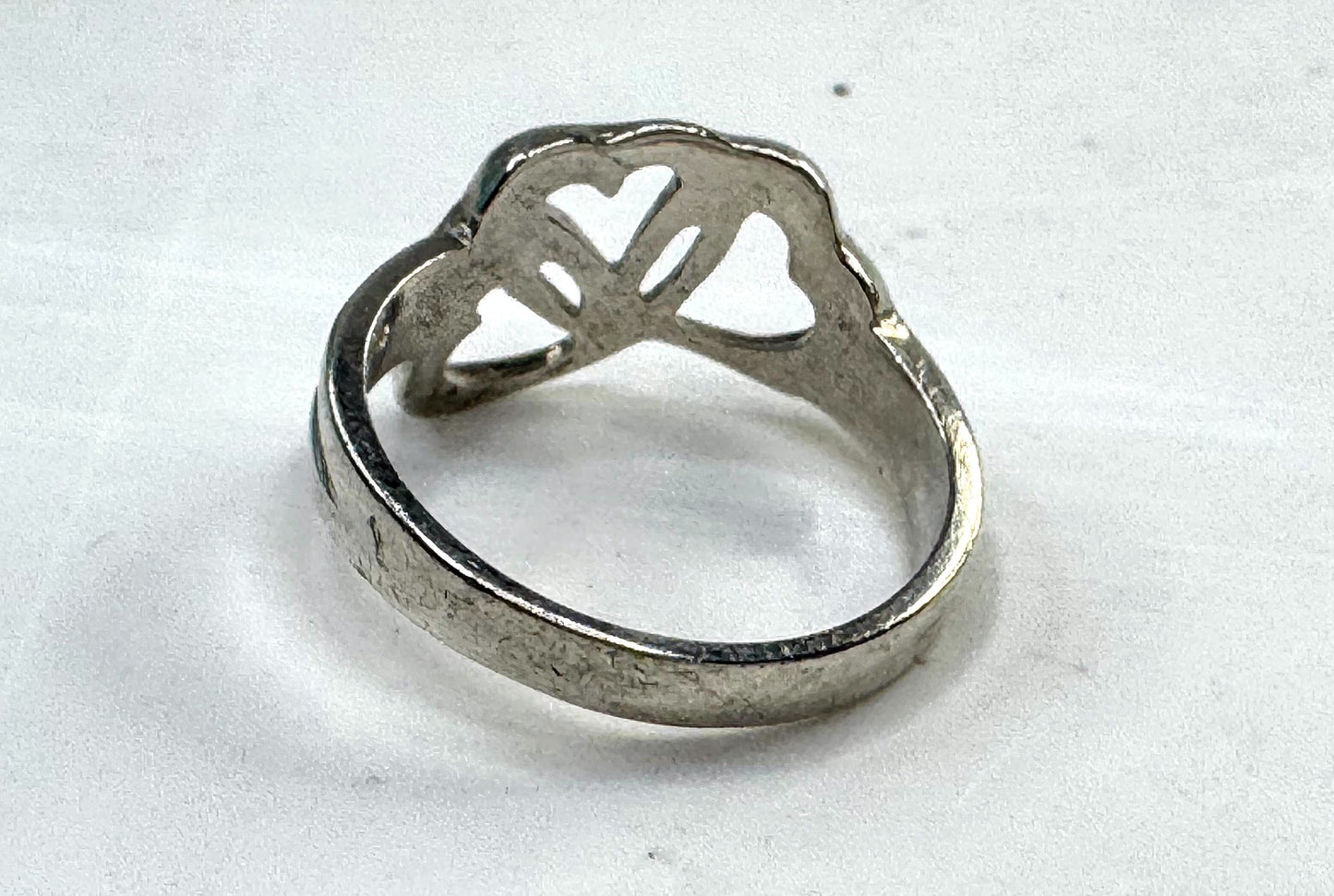 Vintage Tiffany & Co. Sterling Silver Elsa Peretti Open Heart Ring s6.5 JR1637